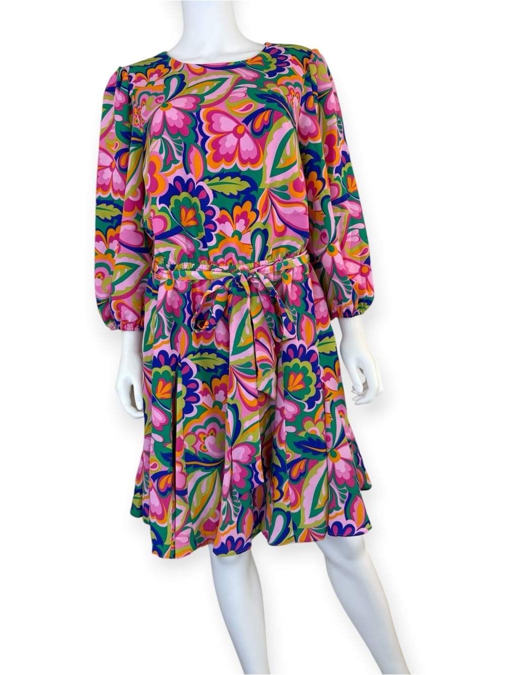 Jessica Howard NWT Vibrant Retro Floral Print Dress Size 14 Q1042